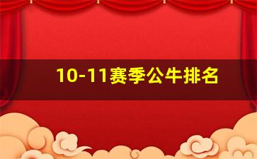 10-11赛季公牛排名