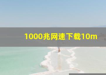 1000兆网速下载10m