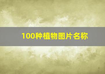 100种植物图片名称