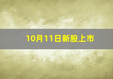 10月11日新股上市