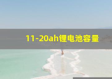 11-20ah锂电池容量