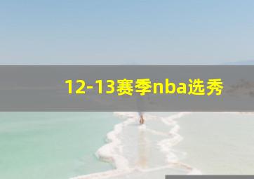 12-13赛季nba选秀