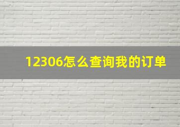 12306怎么查询我的订单