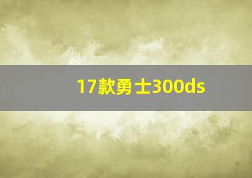 17款勇士300ds