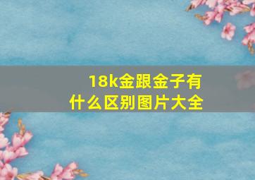 18k金跟金子有什么区别图片大全