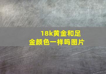 18k黄金和足金颜色一样吗图片