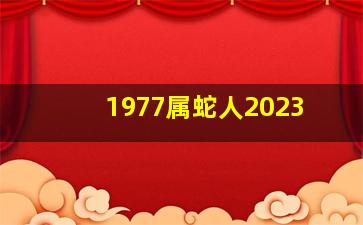 1977属蛇人2023