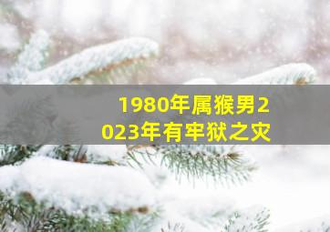 1980年属猴男2023年有牢狱之灾