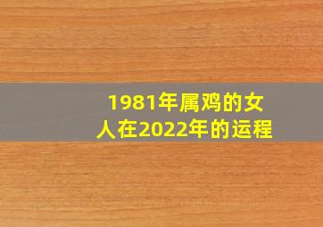 1981年属鸡的女人在2022年的运程