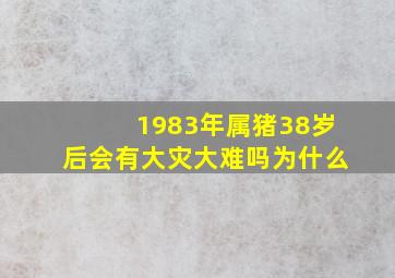 1983年属猪38岁后会有大灾大难吗为什么