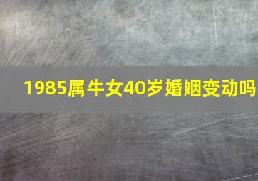 1985属牛女40岁婚姻变动吗