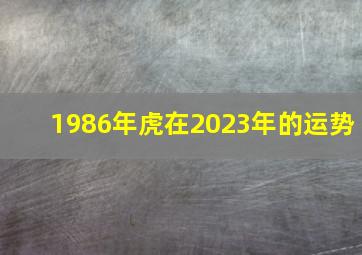 1986年虎在2023年的运势