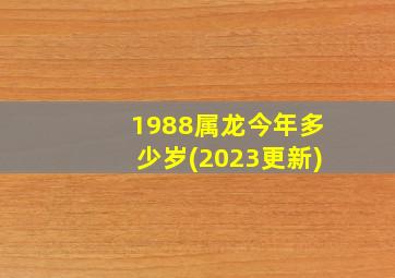 1988属龙今年多少岁(2023更新)