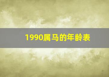 1990属马的年龄表