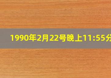 1990年2月22号晚上11:55分的