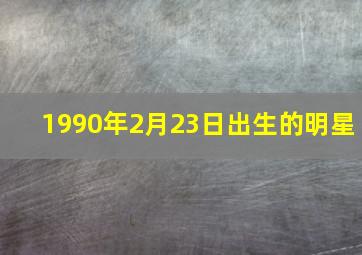 1990年2月23日出生的明星