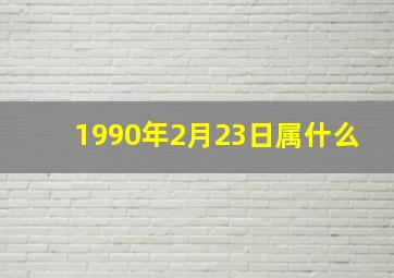 1990年2月23日属什么