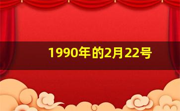 1990年的2月22号