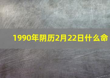 1990年阴历2月22日什么命