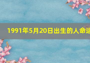 1991年5月20日出生的人命运