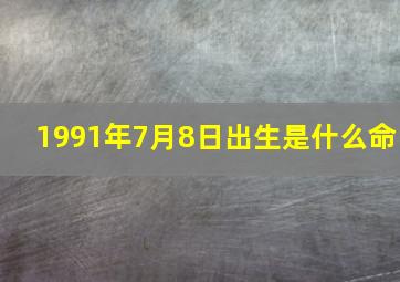 1991年7月8日出生是什么命