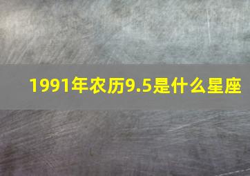 1991年农历9.5是什么星座