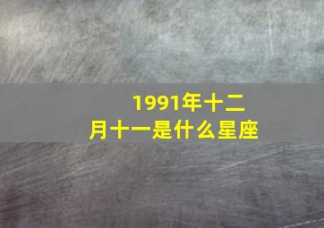 1991年十二月十一是什么星座