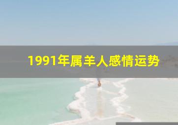 1991年属羊人感情运势