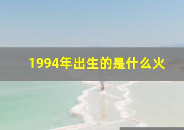 1994年出生的是什么火