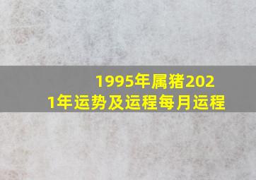 1995年属猪2021年运势及运程每月运程