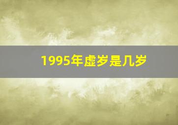 1995年虚岁是几岁