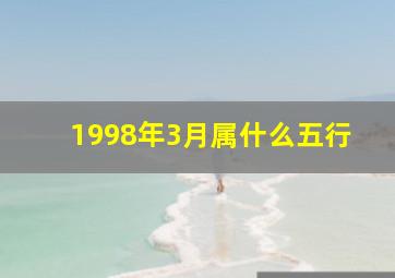 1998年3月属什么五行