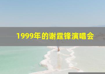 1999年的谢霆锋演唱会