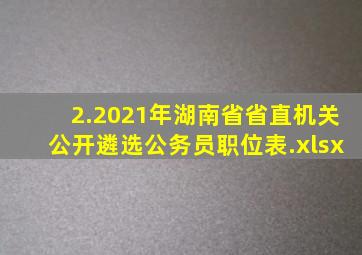 2.2021年湖南省省直机关公开遴选公务员职位表.xlsx