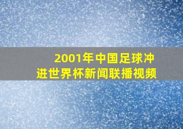 2001年中国足球冲进世界杯新闻联播视频