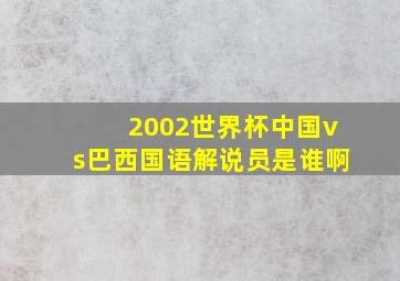 2002世界杯中国vs巴西国语解说员是谁啊