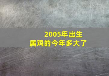 2005年出生属鸡的今年多大了