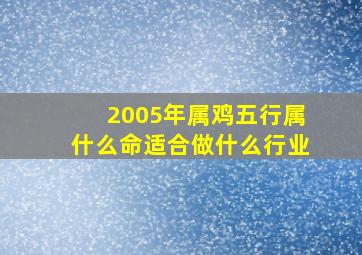 2005年属鸡五行属什么命适合做什么行业