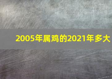 2005年属鸡的2021年多大