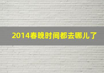 2014春晚时间都去哪儿了