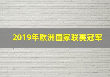 2019年欧洲国家联赛冠军