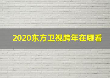 2020东方卫视跨年在哪看