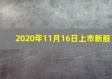 2020年11月16日上市新股