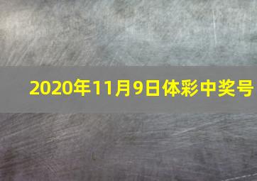 2020年11月9日体彩中奖号