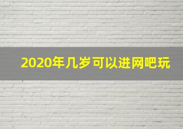 2020年几岁可以进网吧玩