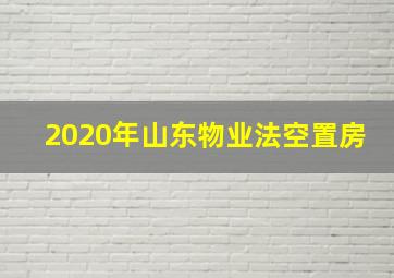 2020年山东物业法空置房