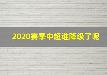 2020赛季中超谁降级了呢