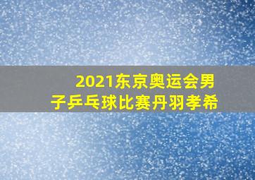 2021东京奥运会男子乒乓球比赛丹羽孝希