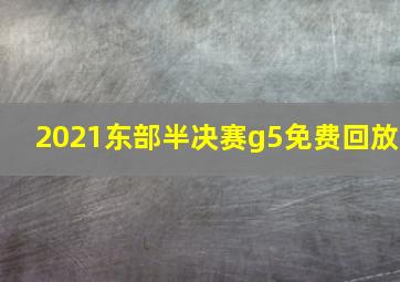 2021东部半决赛g5免费回放