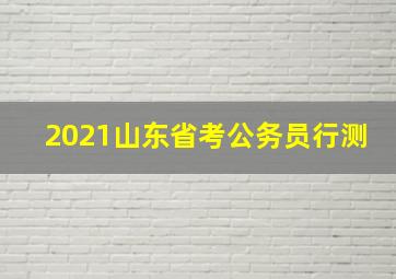 2021山东省考公务员行测